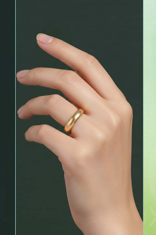 The BloomGloss 4mm  Gold Studio Ring