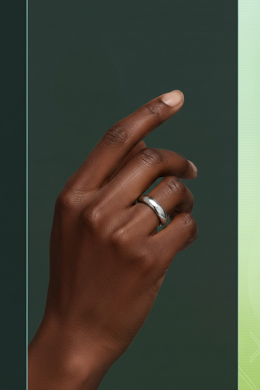 The BloomGloss 4mm  Silver Studio Ring